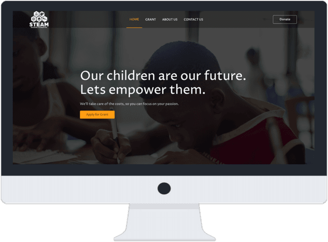 Homepage page of STEAM success foundation.